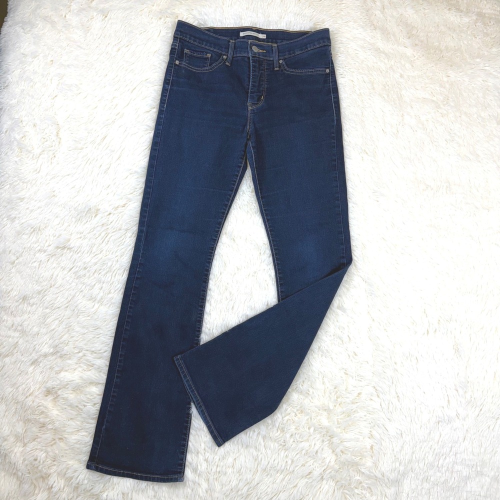 Levis 315 Shaping Bootcut Jeans Women 29x32 Dark Wash Mid Rise Denim